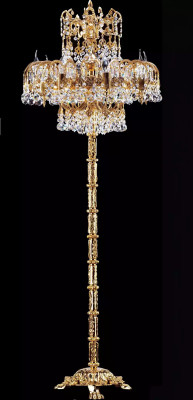 Stojací lampa Obývací pokoj Luxus čtecí rameno Ložnice Crystal klasika