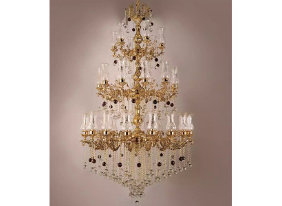 Luxus stropní lampa zlato lustr lustr kristal 130x280cm.