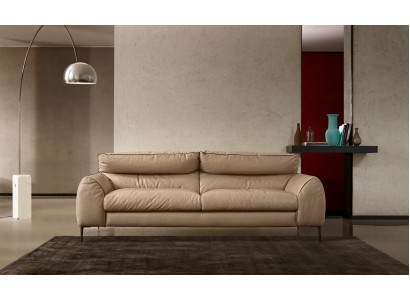 Obývací pokoj Přípravek Beige 2sedadlová designová sedací souprava s koženým povrchem Pokojové sedací soupravy 2 sedací místa Prianera.