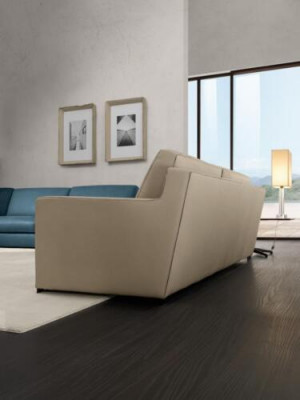 Design Textil 3 místná šedá pohovka Elegantní pohovka s čalouněním Prianera do obývacího pokoje