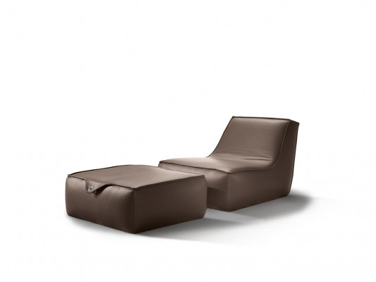 Design křeslo taburet luxus jednosedadlo moderní šedá kůže nábytek jednosedadlo Prianera