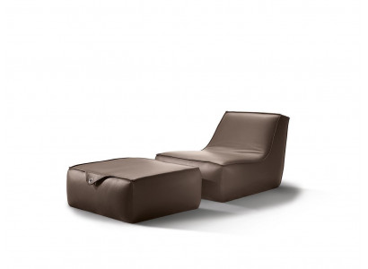 Design křeslo taburet luxus jednosedadlo moderní šedá kůže nábytek jednosedadlo Prianera