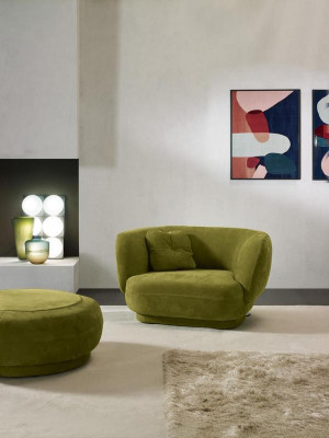 Křeslo zelené barvy Prianera Design Obývací pokoj Potah Jednosed Luxusní nábytek Styl