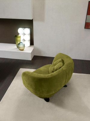 Křeslo zelené barvy Prianera Design Obývací pokoj Potah Jednosed Luxusní nábytek Styl