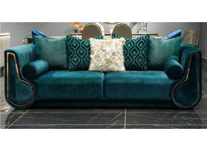 Třísedací látková pohovka 3místná pohovka moderního designu zelená nová