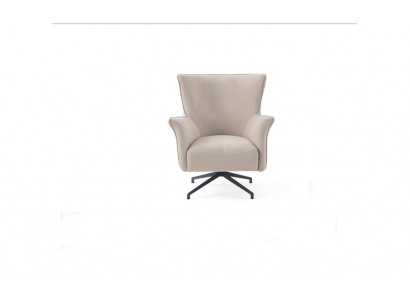 Bežová obývací místnost jednosedadlová designová relaxační křeslo s kovovýma nohama