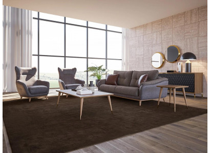 Sofa set 3 kusy pohovka třísedák obývací pokoj nábytek textilní zařízení.