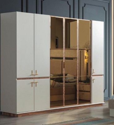 Bílá moderní skříň šatny Luxus nábytek ze dřeva