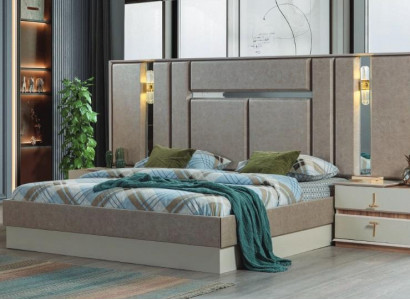 Beige ložnice nábytek Luxusní postele Designové noční stolky Vybavení