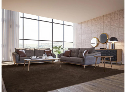 Sofa sestava 3 kusy Křeslo Moderní 2x Pohovka Třímístná Pohovka Nábytek do obývacího pokoje
