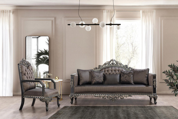 Luxus Chesterfield sedací souprava 3+1 Sedačka Klasická Barokní Čalouněný posed