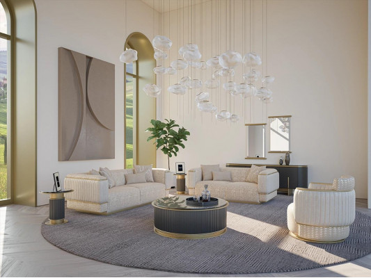 Sofa kompletní 3 dílná obývací stěna design tří a dvousedačka lůžka.