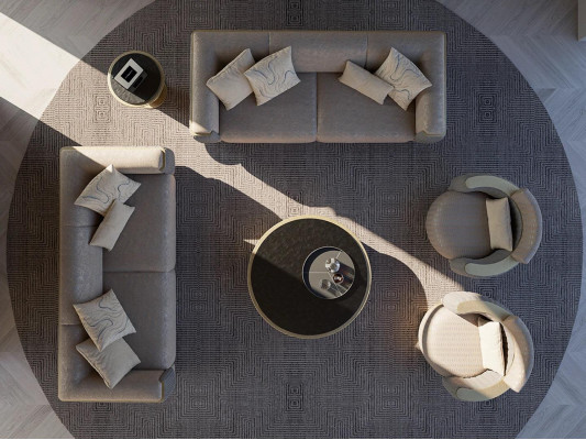 Sedací souprava 4 kusy potahový nábytek obývací pokoj Třísedák Design Moderní Křeslo