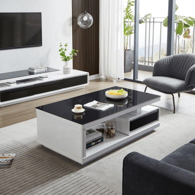 Luxus konferenční stolek vedlejší stůl skleněný stůl moderní nábytek design