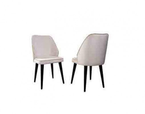 Bílá čalouněná židle Luxus Dining Room Armchair Dřevěné nohy Návrhářský nábytek