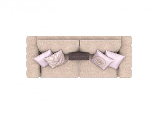 Bežová třímístná pohovka sedačka obývací pokoj čalouněný nábytek zařízení nový nábytek