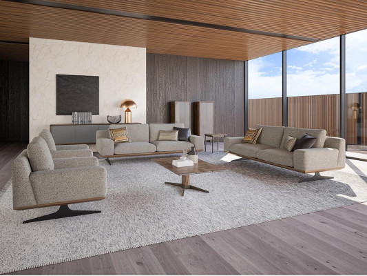 Obývací sestava 6ks 2x třímístná pohovka Moderní 2x stolička Sedací souprava Konferenční stolek