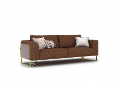 Luxus pohovka třísedadlová hnědá moderní design nábytek