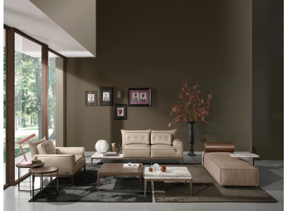 Sofa set Prianera designové pohovky křeslo čalouněné pohovky 3 kusy setu Chaiselongue