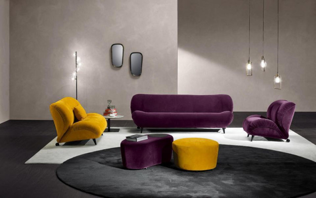Prianera Luxus Sofa 3 Sitzer Sofas Sitz Stoff Design Couch Möbel Stil Textil Neu