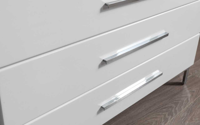 Elegantní ložní souprava pro ložnici šedá manželská postel Dřevěné noční stolky 5dílná