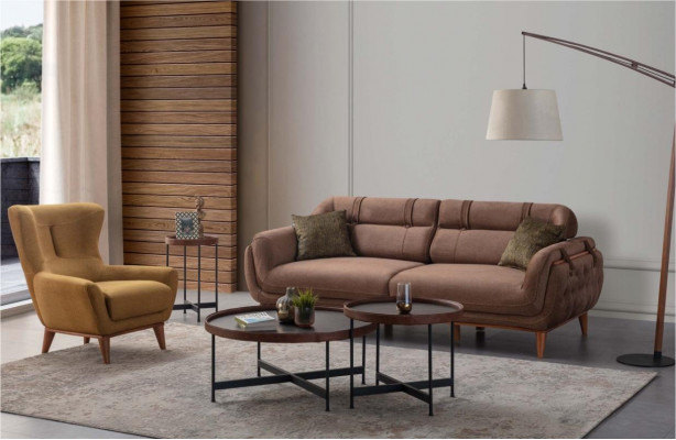 Elegantní obývací pokoj, designová sedací souprava, sada 3+1