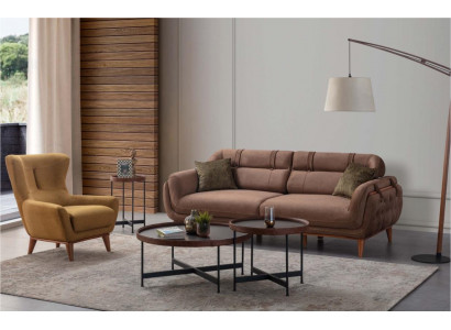 Elegantní obývací pokoj, designová sedací souprava, sada 3+1