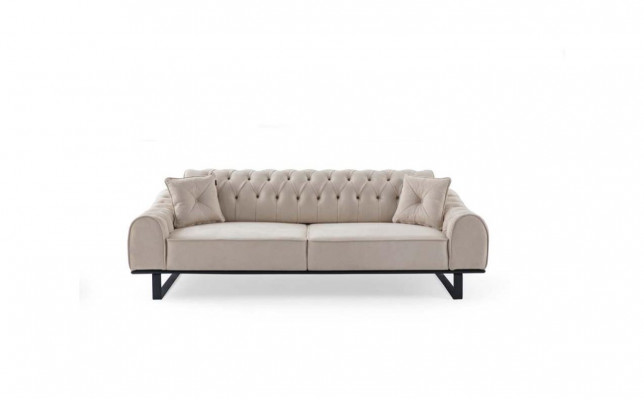 Exkluzivní béžová 3místná obývací souprava návrhářských luxusních pohovek židle nový