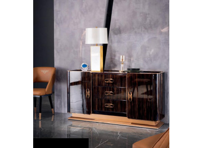 Moderní dřevěná komoda sideboard komody 160 cm XXL nízké skříně