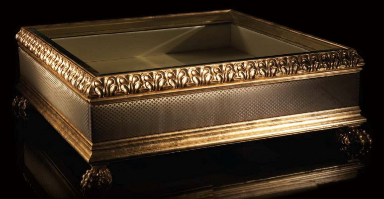 Luxus skleněný stůl ze dřeva nábytek obývací pokoj stoly jídelní stoly Itálie