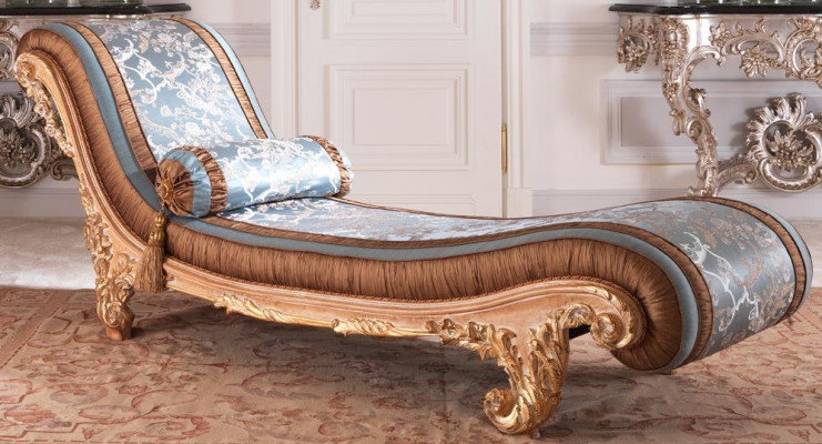 Liege Art déco hnědý komfort luxus lehátka relaxační šezlong italský nábytek