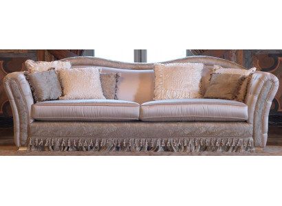 Chesterfield Klasická židle s třemi sedadly, textilní pohovka, nová