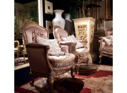 Křeslo Křeslo k odpočinku Čtecí židle Křeslo s ušáky Luxusní sofa Potah Italský nábytek