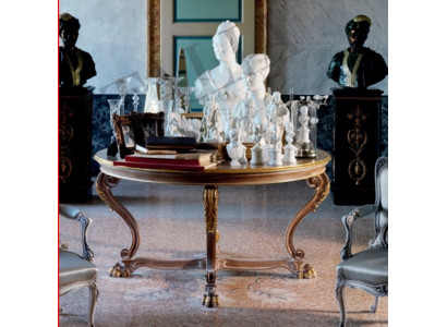 Jídelní stůl Kulaté obývací stoly Dřevo Royal Barok Italský nábytek Baroko