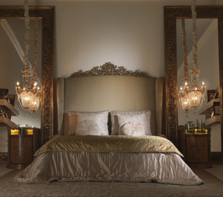 Chesterfield Velká postel Hlavice ložnice Baroko Rokoko Královský styl Nábytek