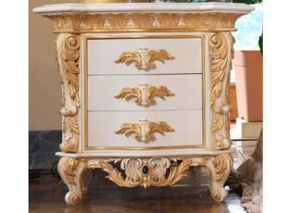 Luxus noční stolek s vyřezávaným vzorem