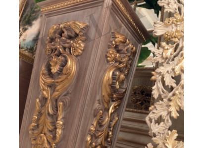 Váš květinový stojan vase stojící masivní dřevo barokní rokoko italský design.
