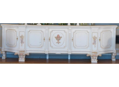 Komody Dřevěná skříň Obývací pokoj nábytek TV Stěny Design Sideboard Itálie