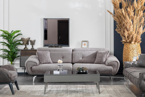 Sofa sestava 3 sedadla Konferenční stůl Nábytek Luxus Design Chesterfield Obývací pokoj