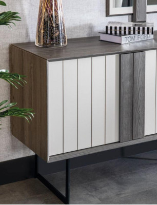 Luxus komoda Sideboard Moderní komody 2 kusy s zrcadlem Dřevěná skříň