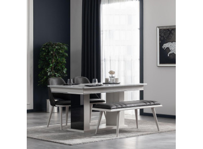 Jídelní stůl moderního designu obývacího pokoje ze dřeva s kovem luxusní.