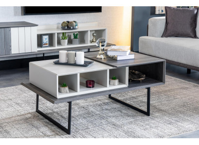 Konferenční stolek obývací pokoj Dřevo Design Luxus Nábytek nový šedý Styl Moderní