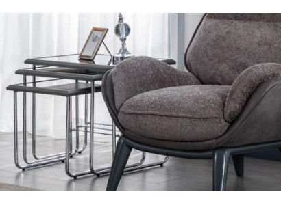 Nástavce obývacího pokoje Luxus Design nový Moderní šedý Materiál Dřevo