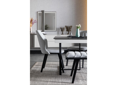 Designer židle do jídelny Šedé křesla Kuchyňské židle Židle Křesla