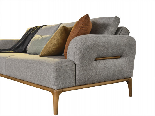 Sofa set 3místná 2x polštář 4ks. obývací pokoj nový šedá moderní