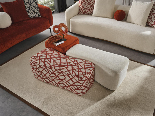 Sofa 4 místná pohovka čalouněné designové textilní obývací pokoj nábytek.