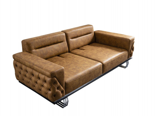 Sofa 3místná obývací pokoj Design nábytek Styl Moderní Nový hnědý Luxus