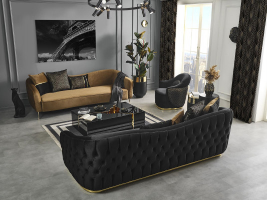 Pohovka 3místná hnědá textilie obývací pokoj Design Pohovka Moderní Nová Luxusní