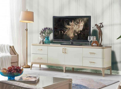 TV skříň Lowboard nábytek skříně obývací pokoj sideboard bílý komoda sideboards