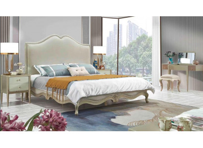 Rámovat postel Luxus postel Dřevěné postele Béžová manželská postel Hotel